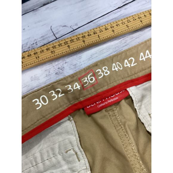 Cargo Pants Mens 36 Relaxed Straight Brown Belted Y2K Skater - Picture 5 of 5